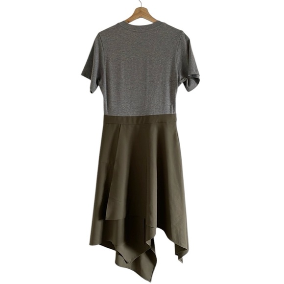 3.1 Phillip Lim Handkerchief Midi Dress Women’s Size 4 Wool Fir Green‎ Gray - Picture 6 of 15
